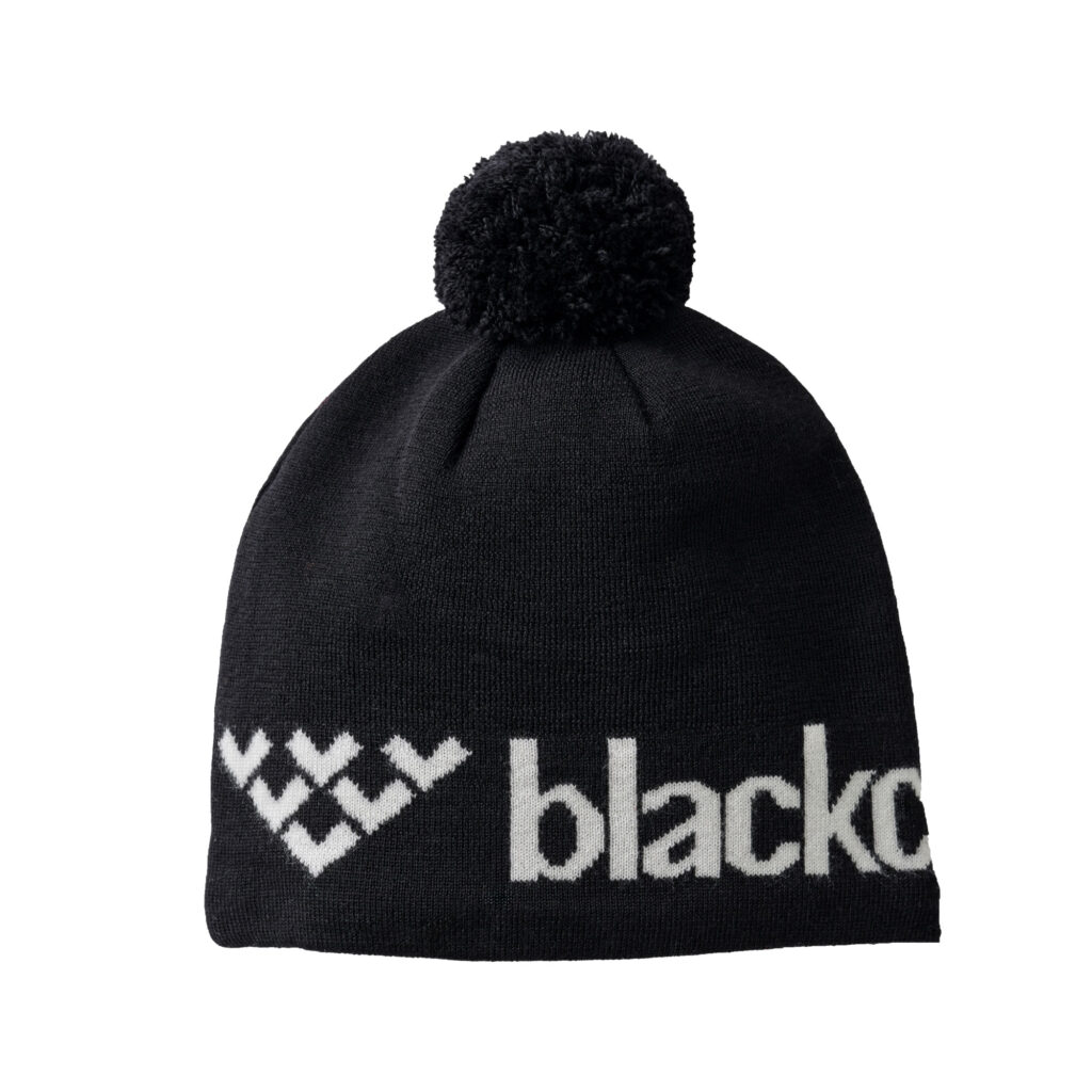 Black crows nooa pom beanie black
