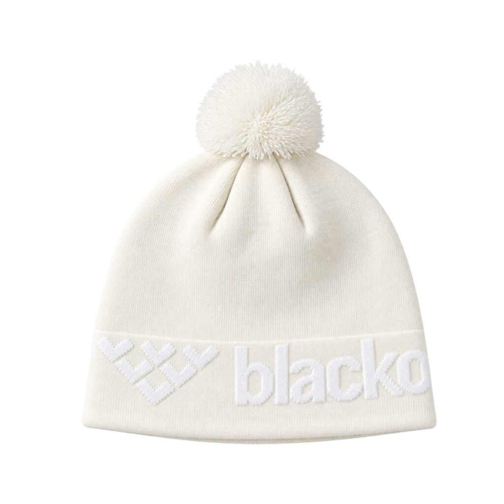 Black crows nooa pom beanie off white